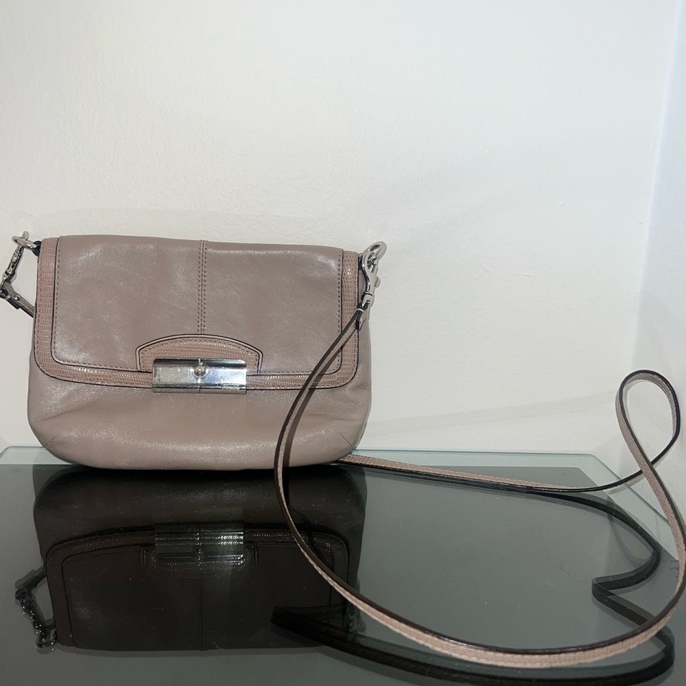 Coach Leather Crossbody Bag with Magnetic Flap